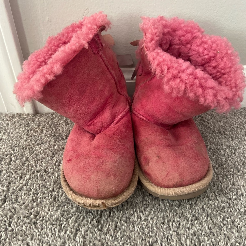 Hot pink toddler girl UGGS fair condition from a smoke free home